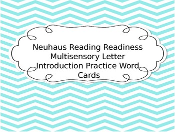Preview of Neuhaus Reading Readiness Multisensory Letter Introduction Practice Word Cards