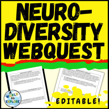 Preview of Neurodiversity Activity Research WebQuest for Informational Text and Reading