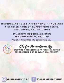 Preview of Neurodiversity Affirming OT Practice Starter Pack