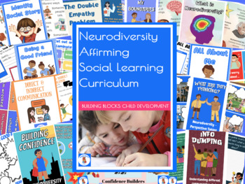 Preview of Neurodiversity-Affirming Social Learning Curriculum Book. SPED, SEL, Autism.