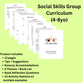 Preview of Neurodiversity-Affirming Social Skills Group Curriculum