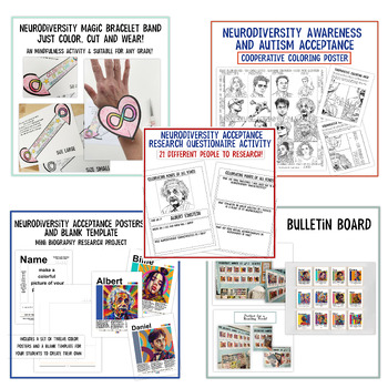 Preview of Neurodiversity Awareness Month Bundle | Autism Acceptance Mindfulness Activities