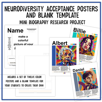 Preview of Neurodiversity Awareness Month Project | Autism ADHD Acceptance Bulletin Board