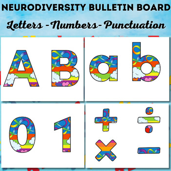 Preview of Neurodiversity Bulletin Board Printable Letters - Autism Awareness & Acceptance