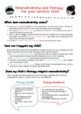 Neurodiversity and Autism Therapy Handout