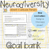 Neurodiversity IEP Goal bank | Autism goal setting | Speec