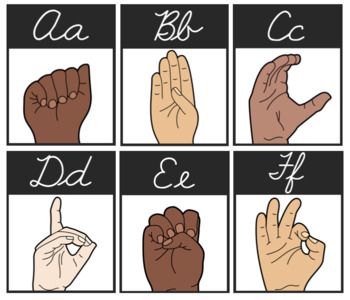 Preview of Neutral ASL/Cursive Alphabet Posters