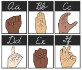 Neutral ASL/Cursive Alphabet Posters