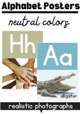 Neutral Alphabet Posters With Photographs | Boho| Calming Colors|