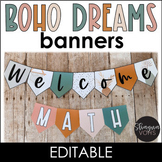 Neutral Bulletin Board Banners - Boho Bulletin Board Bunti