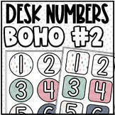 Boho (Style 2) - Desk/Table Numbers | Classroom Seating Or