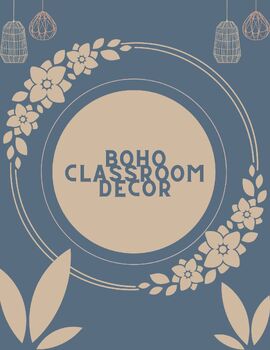 Preview of Neutral Boho Classroom Decor