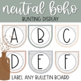 Neutral Boho Alphabet Decorative Bunting Display