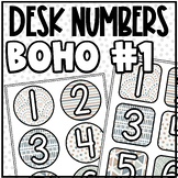 Boho (Style 1) - Desk/Table Numbers | Classroom Seating Or