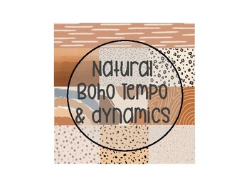 Preview of Neutral Boho Music Decor Dynamics & Tempo