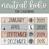 Neutral Boho Flip Calendar