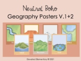Neutral Boho Geography Posters BUNDLE {Volumes 1+2)