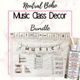 Neutral Boho Music Classroom Decor BUNDLE