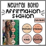 Neutral Boho Positive Affirmation Station Mirror Display |