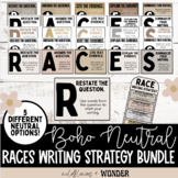 Neutral Boho RACES Writing Strategy Posters and Bookmarks