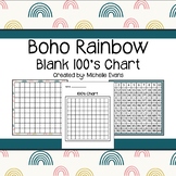 Neutral Boho Rainbow 100's Charts (Blank & Numbered)