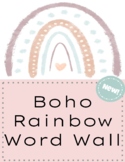 Neutral Boho Rainbow Word Wall Bulletin Board