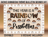 Neutral Boho Rainbow of Possibilities Bulletin Board/ Door