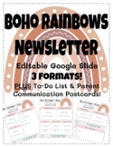 Neutral Boho Rainbows Newsletter | Parent Communication Po