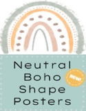 Neutral Boho Shape Posters | Boho Classroom Decor
