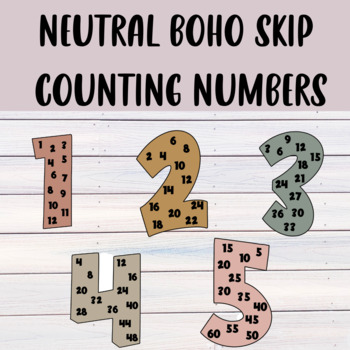 Preview of Neutral Boho Skip Counting Numbers