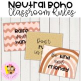 Neutral Boho Theme Classroom Decor Classroom Rules