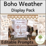 Neutral Boho Themed Weather Investigation Unit Display Pack