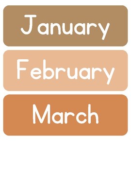 Neutral Calendar Basics by Miss G's Giraffes | TPT