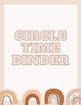 Preview of Neutral Circle Time Binder Group Learning Preschool Group Time