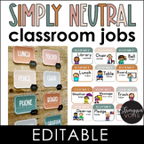 Classroom Jobs Display Editable - Neutral - Kindergarten C