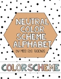 Neutral Color Scheme BOHO | Alphabet Display