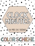 Neutral Color Scheme BOHO | Clock Minutes Display