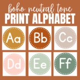 Neutral Colored Alphabet Posters