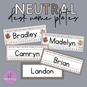 Name Tags - Natural Beige Tones by InspiredCuriosity
