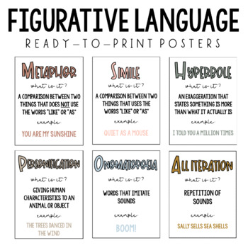 Preview of Neutral Figurative Language Posters