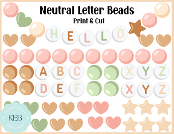 Preview of Neutral Friendship Bracelet Letter Beads