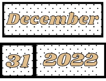 Preview of Neutral Polka Dot Flip Calendar
