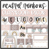 Neutral Rainbow Classroom Decor: BUNDLE