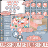 Neutral Rainbow Classroom Set Up BUNDLE | Posters, Labels,