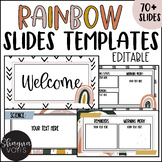 Neutral Rainbow PowerPoint Slides and Google Slides with Timers