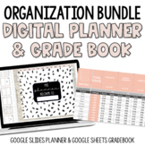 Neutral Slides Planner & Grade Book Bundle | Google Slides