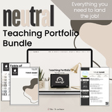 Neutral Teaching Portfolio Bundle | Digital Teaching Portf