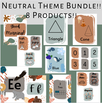 Preview of Neutral Theme DECOR BUNDLE - All 8 Items!