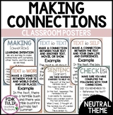Making Connections Reading Posters - Earth Tones Classroom Decor