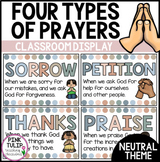 Four Types of Catholic Prayer Posters Earth Tones - Classr